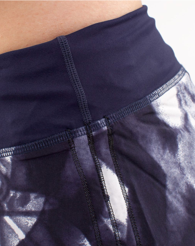 Lululemon Run: Switch Back Short 4" Inseam Ink Blot White Deep Indigo/Deep Indigo Sz 8