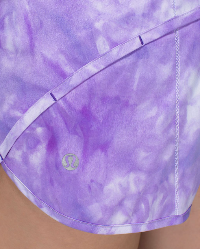 Lululemon Run Speed Up Short Spray Dye Cool Breeze Bruised Berry/Bruised Berry Sz 8