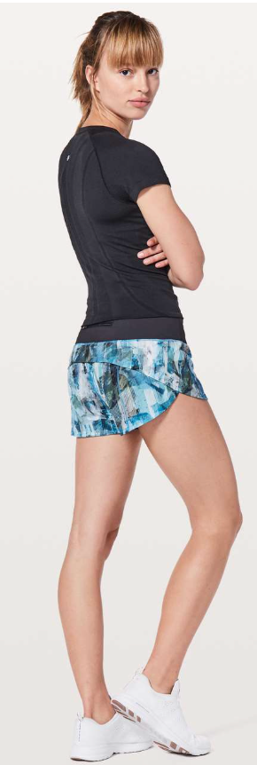 Lululemon Speed Up Short 2.5" Inseam Sun Dazed Multi Blue/Super Dark Sz 8