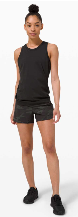 Lululemon Speed Up Short Long 4" Inseam Incognito Camo Multi Gator Green/Black Sz 8