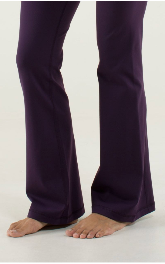 Lululemon Groove Pant Deep Zinfandel/Micro Macro Stripe Deep Zinfandel/Beautiful Baroque Black 31" Inseam Sz 4