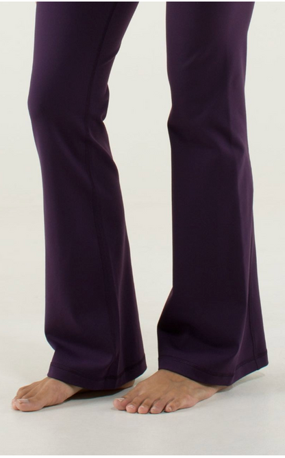 Lululemon Groove Pant Deep Zinfandel/Micro Macro Stripe Deep Zinfandel/Beautiful Baroque Black 31" Inseam Sz 4