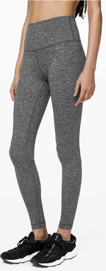 Lululemon Wunder Under High-Rise Tight 28" Inseam Heathered Black Sz 4