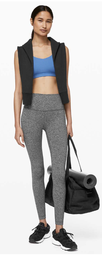 Lululemon Wunder Under High-Rise Tight 28" Inseam Heathered Black Sz 4