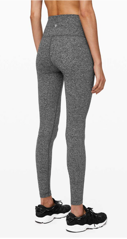 Lululemon Wunder Under High-Rise Tight 28" Inseam Heathered Black Sz 4