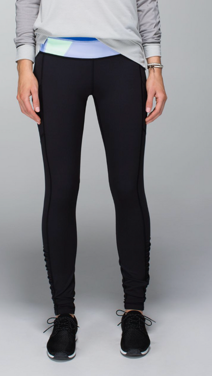Lululemon Speed Tight Interlock Speed Tight Interlock Black/Quilt Winter 13-26 30" Inseam30" Inseam Sz 4