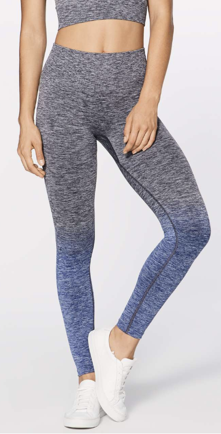 Lululemon Balance & Resist 7/8 Tight 25" Inseam Midnight Navy/White/Psychic Sz 4