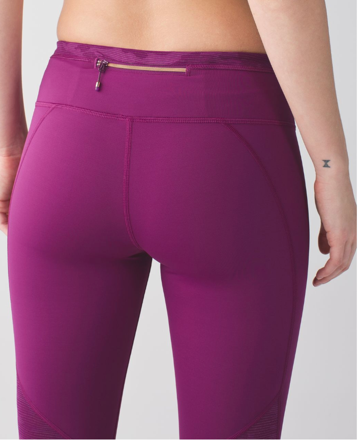 Lululemon Run For Days Crop 19" Inseam Regal Plum Sz 10