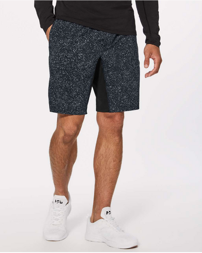 Lululemon T.H.E. Short 9" Inseam Linerless Inked Light Cast Black Sz 32-33/Med