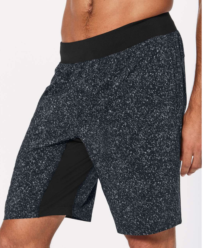 Lululemon T.H.E. Short 9" Inseam Linerless Inked Light Cast Black Sz 32-33/Med