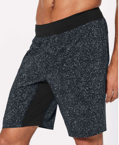 Lululemon T.H.E. Short 9" Inseam Linerless Inked Light Cast Black Sz 32-33/Med