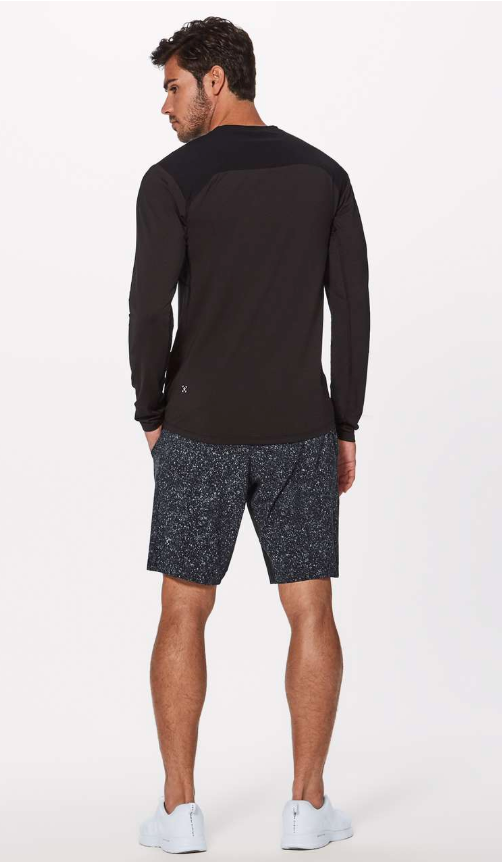 Lululemon T.H.E. Short 9" Inseam Linerless Inked Light Cast Black Sz 32-33/Med