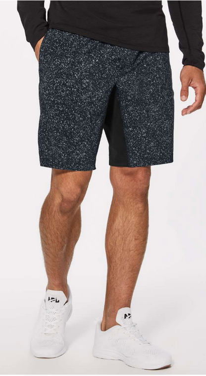 Lululemon T.H.E. Short 9" Inseam Linerless Inked Light Cast Black Sz 32-33/Med