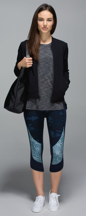 Lululemon Wunder Under Crop 20" Inseam Heathered Texture Lotus Camo Oil Slick Blue/Inkwell/Pebble Print Parfait Pink Alberta Lake Sz 10