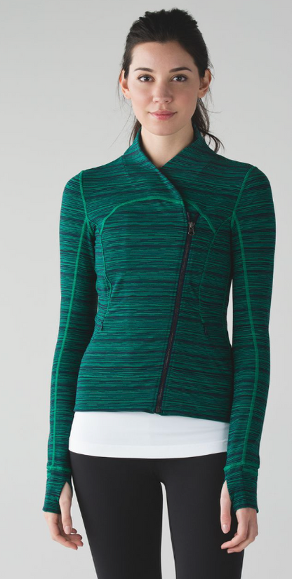 Lululemon Precision Jacket Cyber Jungle Hero Blue Sz 8
