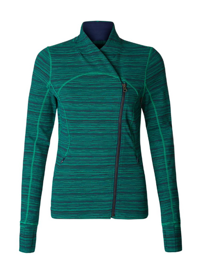 Lululemon Precision Jacket Cyber Jungle Hero Blue Sz 8