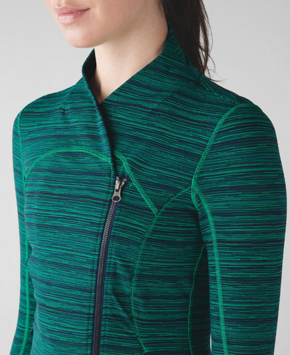 Lululemon Precision Jacket Cyber Jungle Hero Blue Sz 8