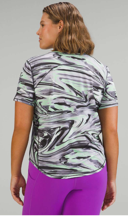 Lululemon High-Neck Running and Training Top Paint Glide Warp Multi Sz 8 Brand New