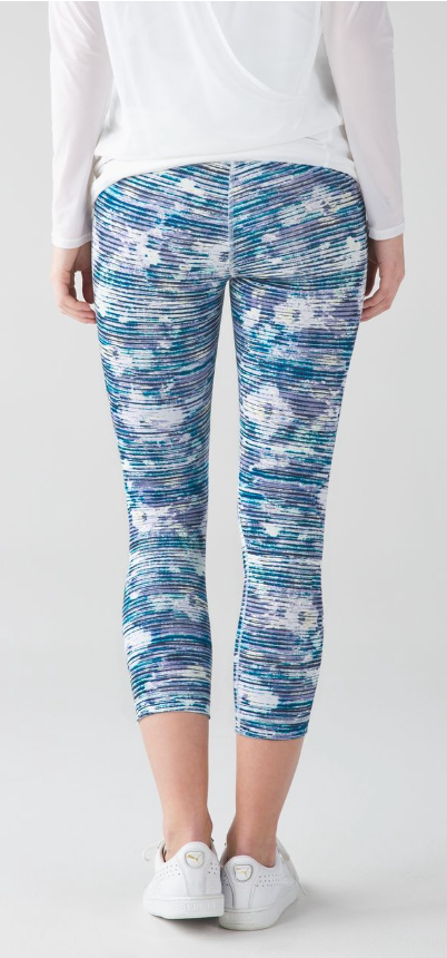 Lululemon Wunder Under Crop 21" Inseam Blurry Belle Multi Sz 8 Brand New
