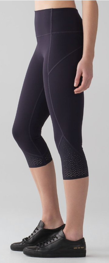 Lululemon Anew Crop 21" Inseam Black Grape Sz 8