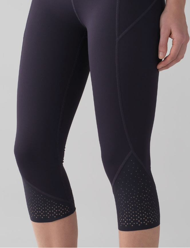 Lululemon Anew Crop 21" Inseam Black Grape Sz 8