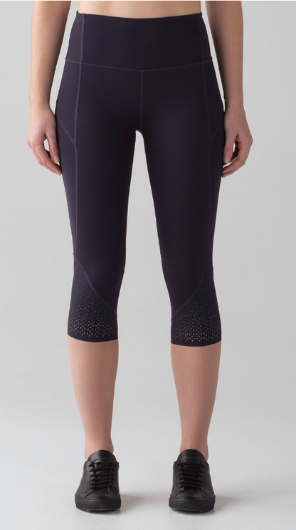 Lululemon Anew Crop 21" Inseam Black Grape Sz 8