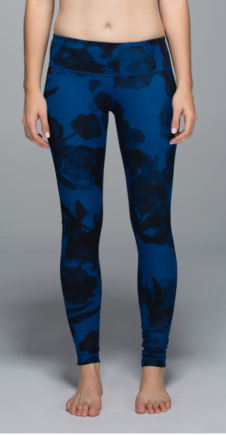 Lululemon Wunder Under Pant  31" Inseam Jumbo Inky Floral Black Inkwell Sz 8
