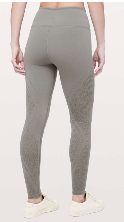 Lululemon Reveal Tight 28" Inseam Mindful Motion Carbon Dust Sz 8 Brand New