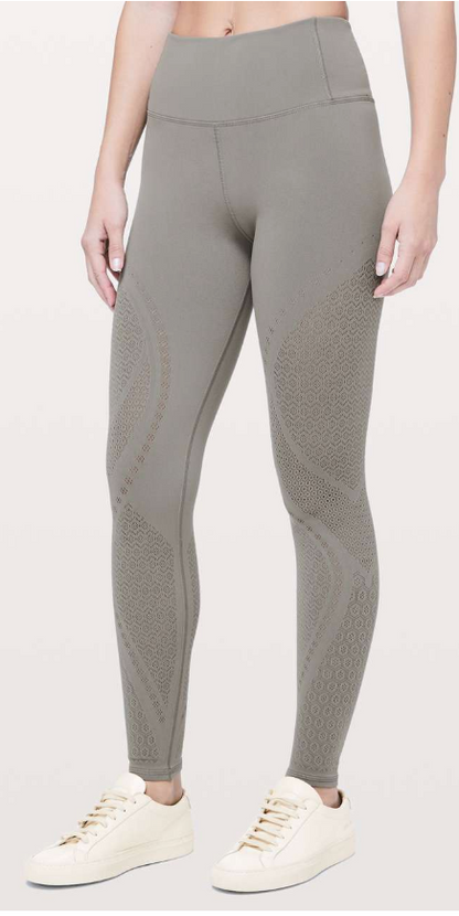 Lululemon Reveal Tight 28" Inseam Mindful Motion Carbon Dust Sz 8 Brand New