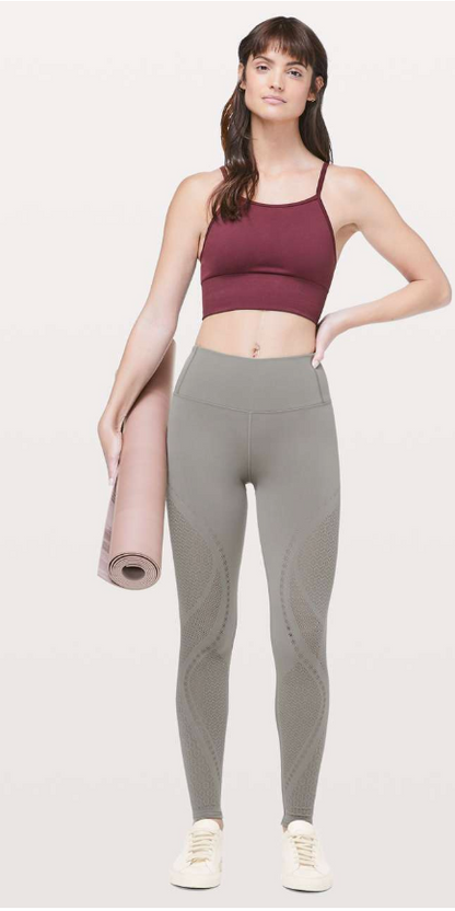 Lululemon Reveal Tight 28" Inseam Mindful Motion Carbon Dust Sz 8 Brand New