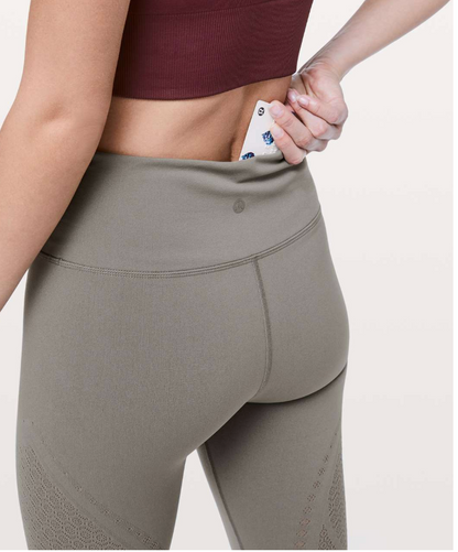 Lululemon Reveal Tight 28" Inseam Mindful Motion Carbon Dust Sz 8 Brand New