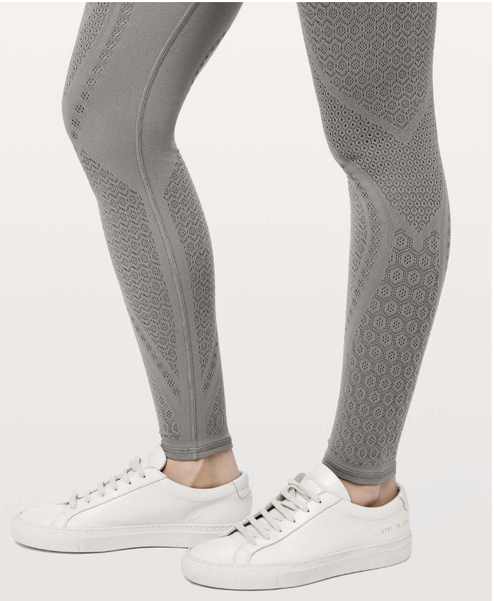 Lululemon Reveal Tight 28" Inseam Mindful Motion Carbon Dust Sz 8 Brand New