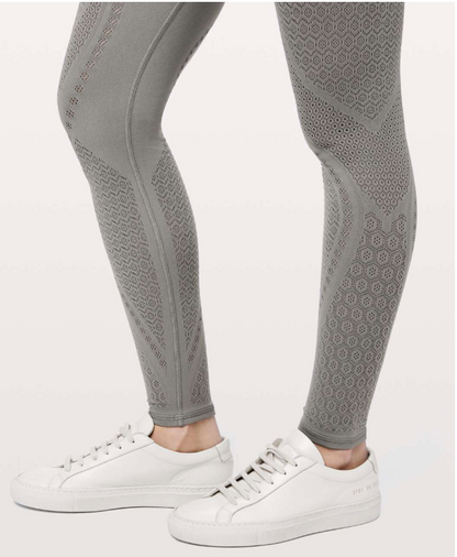 Lululemon Reveal Tight 28" Inseam Mindful Motion Carbon Dust Sz 8 Brand New