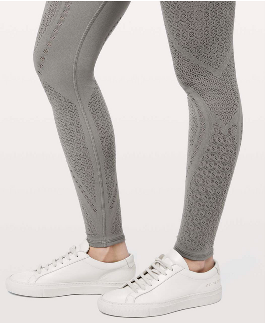 Lululemon Reveal Tight 28" Inseam Mindful Motion Carbon Dust Sz 8 Brand New