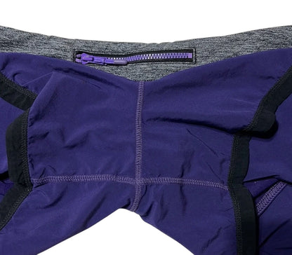 Lululemon Groovy Run Short 4.5" Inseam Power Purple Black Heathered Black Sz 8 Brand New RARE