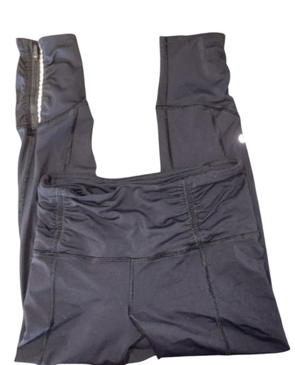 Lululemon Wunder Under Ruching 7/8 25" Inseam Black Sz 8