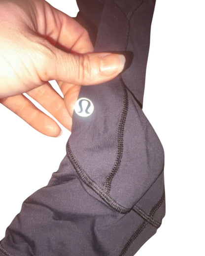 Lululemon Wunder Under Ruching 7/8 25" Inseam Black Sz 8