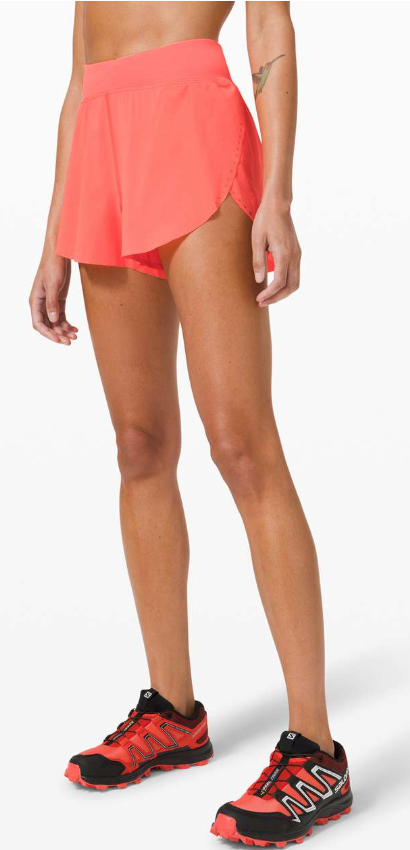Lululemon Find Your Pace Short 3" Inseam Lined Sunset Sz 10