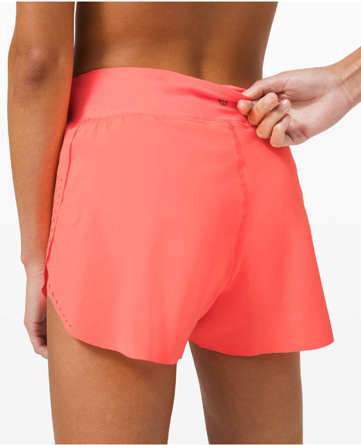Lululemon Find Your Pace Short 3" Inseam Lined Sunset Sz 10