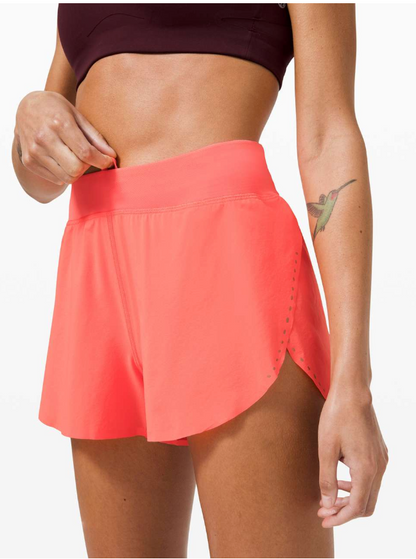 Lululemon Find Your Pace Short 3" Inseam Lined Sunset Sz 10