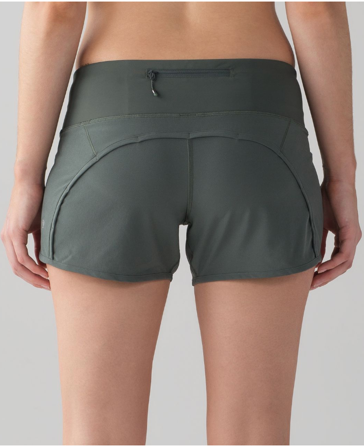 Lululemon Run Times Short 4-way Stretch 4" Inseam Dark Forest Sz 10 Brand New