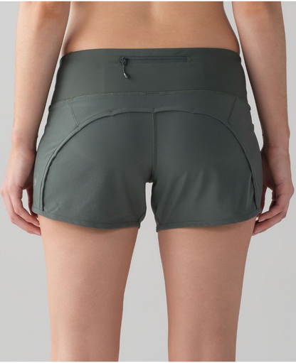 Lululemon Run Times Short 4-way Stretch 4" Inseam Dark Forest Sz 10 Brand New