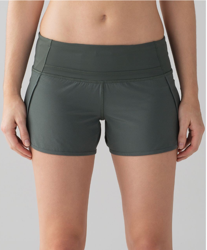 Lululemon Run Times Short 4-way Stretch 4" Inseam Dark Forest Sz 10 Brand New