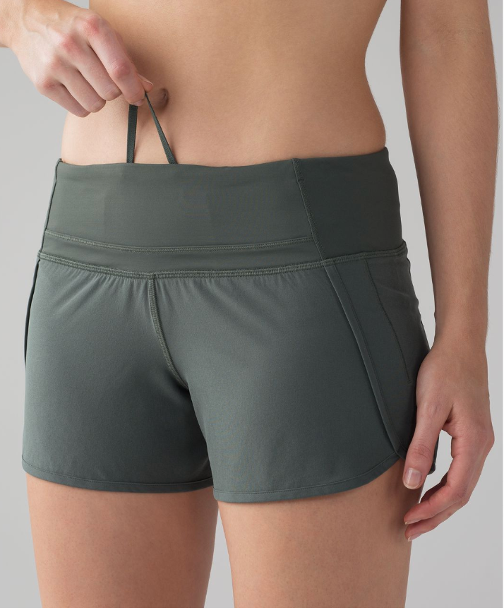 Lululemon Run Times Short 4-way Stretch 4" Inseam Dark Forest Sz 10 Brand New