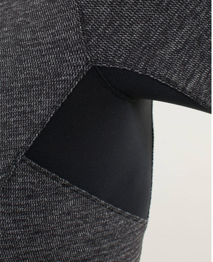 Lululemon Base Runner Long Sleeve Mini Check Pique Black Heathered Black Size 8