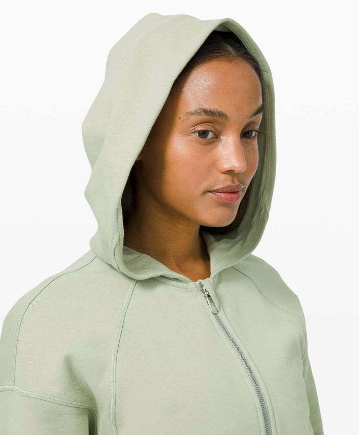Lululemon Hugged-Waist Cotton Zip Hoodie Green Fern SZ 8 Brand New