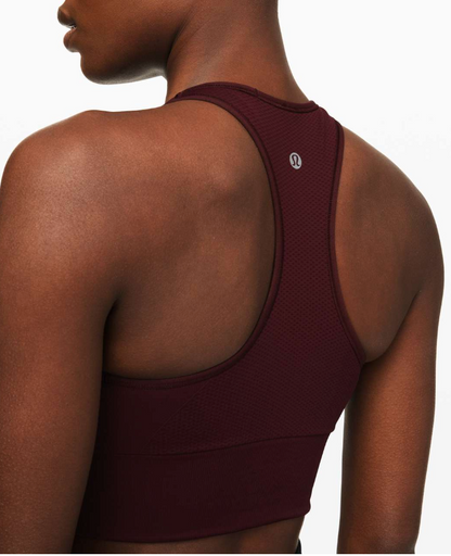 Lululemon Ebb to Train Bra Garnet Sz 10 Brand New