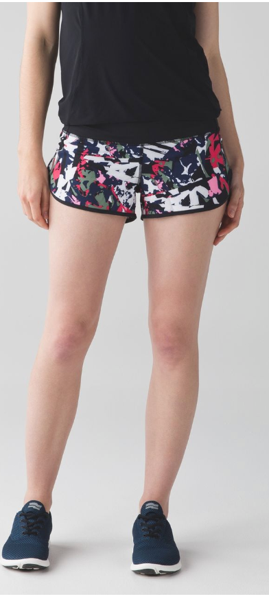 Lululemon Speed Short 2.5" Inseam Pop Cut Boom Juice Multi/Black Sz 10