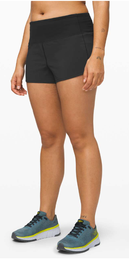 Lululemon Speed Up Short 2.5" Inseam Black Sz 10