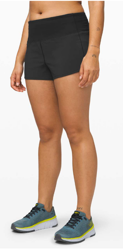 Lululemon Speed Up Short 2.5" Inseam Black Sz 10